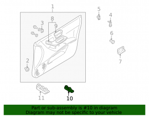 Front right window lift control for Mitsubishi Galant 04-06
