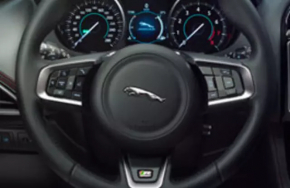 Jaguar F-Pace X761 17-20 Black Leather Heated Steering Wheel, Sport