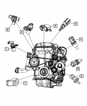 Crankshaft sensor JEEP PATRIOT 11-17 2.0, 2.4