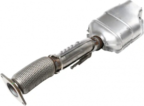 Infiniti QX50 19-22 exhaust pipe with catalytic converter, torn mesh, rusty