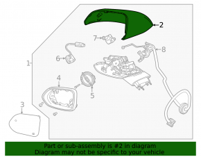 Right side mirror cover Chevrolet Equinox EV 24-26
