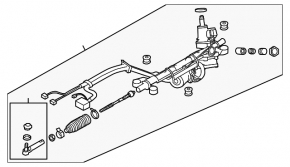 Steering rack Subaru Forester 17-18 SJ electric