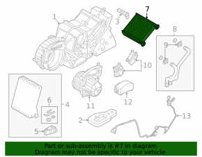 Heater radiator stove 3 row VW Atlas 18-25