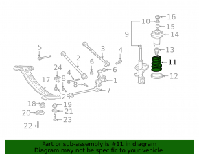 Rear left spring for Lexus ES300 ES330