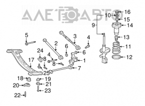 Rear left spring for Lexus ES300 ES330