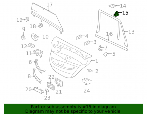 Hook for fastening curtain left BMW X5 E70 07-13