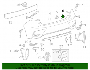 Rear Bumper Fastening Cap Lexus CT200h 11-17