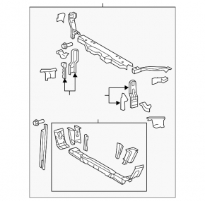 Toyota Avalon 05-10 TV radiator panel