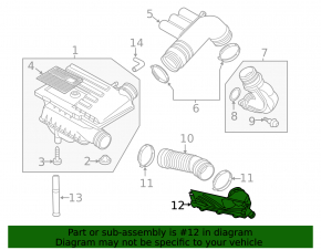 Air intake VW Jetta 11-18 USA 1.4T hybrid