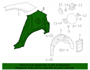 Quarter wing rear left Lexus UX200 UX250h 19-
