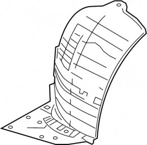 Front right fender liner for Infiniti Q60 17-20