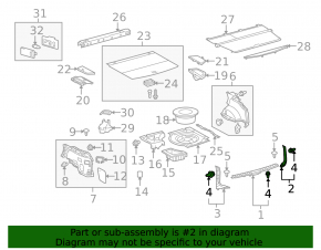 Trunk opening trim right Lexus RX350 RX450h 10-15 black