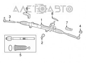Steering tip right Chrysler 300 11- AWD CTR