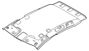 Nissan Ariya 23-25 headliner without panoramic windows, gray