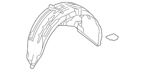 Rear left mudguard Honda CRV 17-22 under R18