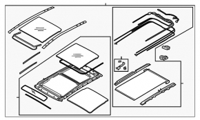 Sunroof assembly panorama Hyundai Tucson 16-21