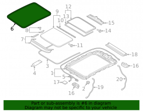 External panoramic window seal for Audi Q3 83A 19-25