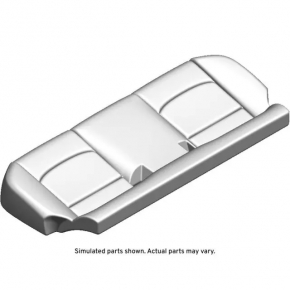 Rear seat, 2nd row, Chevrolet Malibu 16-23, black cloth