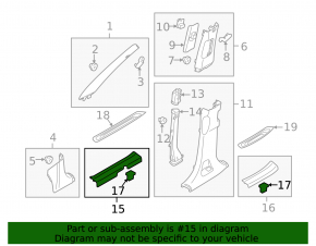 Front right door sill plate for Kia Sorento 10-15, black