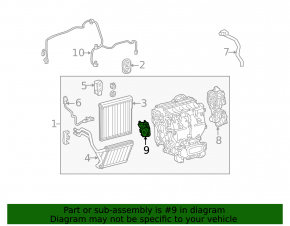 Left Lexus RX350 10-15 heater motor actuator