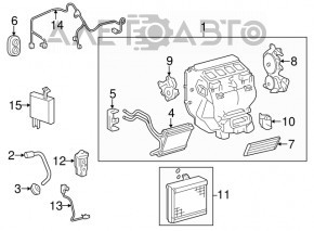 Left Lexus RX350 10-15 heater motor actuator