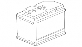 Battery 12v BUICK ENCORE 13- 65Ah 640A Euro +-Reverse EXIDE