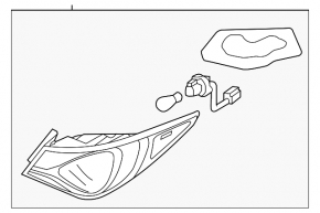 Left outer fender light for Hyundai Sonata 11-14