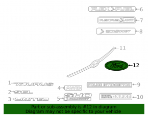 Ford Explorer 11-15 Tailgate Emblem