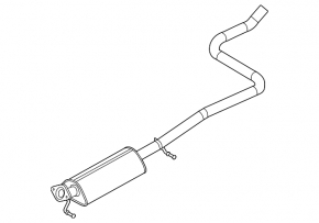 Exhaust line middle part without catalytic converter Ford Fiesta 11-17 1.6