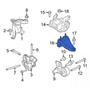 Left gearbox mount for Ford Fiesta 11-19 1.6