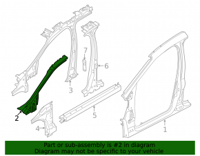 Front Right Windshield Pillar Ford Escape MK3 13-19 Silver