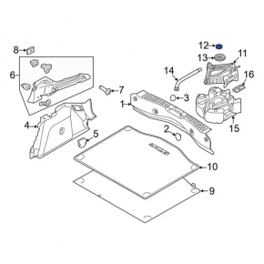 Foam insert for spare tire Ford Focus mk3 11-18 black