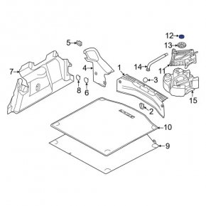 Foam insert for spare tire Ford Focus mk3 11-18 black