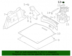 Foam insert for spare tire Ford Focus mk3 11-18 black