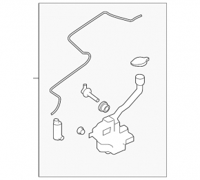 Washer reservoir Ford Flex 13-17 without motor