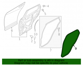 Door seal rear left Mazda CX-30 20-