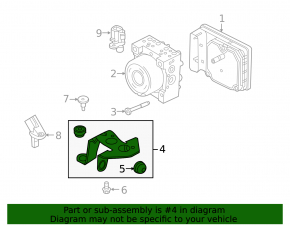ABS bracket Lincoln MKC 15-