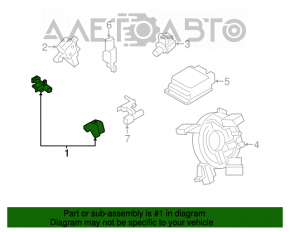 Airbag sensor rear right Ford Edge 15-