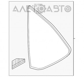Rear left solid glass window Mazda CX-5 13-16