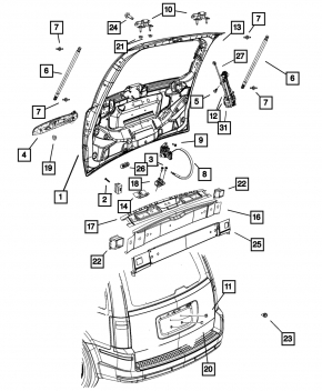 Dodge Grand Caravan 11-20 Electric Tailgate Drive