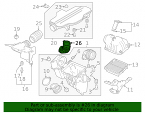 Air duct from resonator Honda Accord 18-22 2.0 hybrid