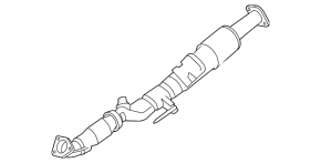 Intake pipe with catalytic converter Nissan Altima 13-18 2.5