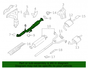 Intake pipe with catalytic converter Nissan Altima 13-18 2.5