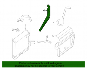 Bracket for cooling radiator of automatic transmission lower Infiniti JX35 QX60 16- metal