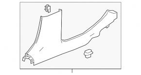 Door sill trim rear right Chevrolet Impala 14-20