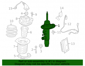 Front right shock absorber BMW 2 G42 22-25 M2, electric