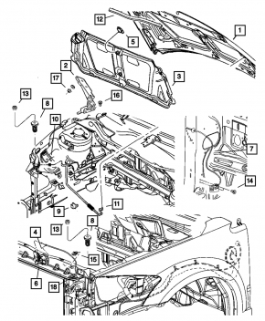 Hood Lock Jeep Compass 11-16