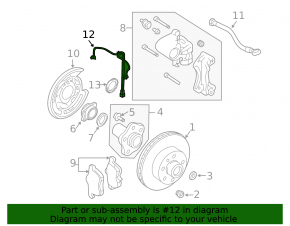 Rear ABS Sensor Nissan 350z Pair, 49072523