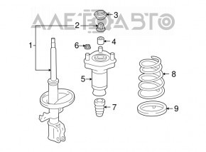Shock absorber rear left Lexus RX400h 06-09 AWD KYB
