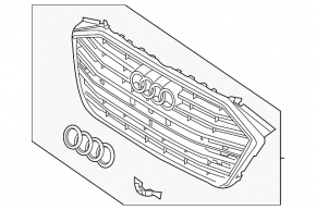 Audi A8 19-21 grille for cruise control and camera